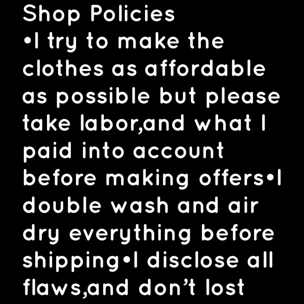 Shop policy’s